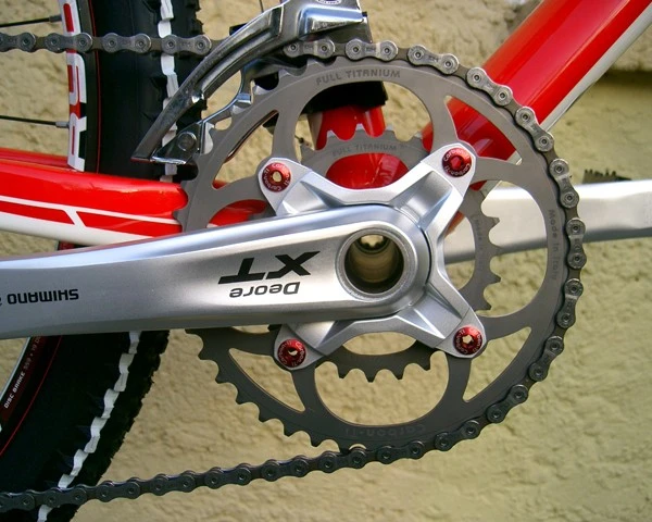 Carbon-Ti X-Ring MTB Titan 4-Arm | 64 Mm X-Double, Titankettenblatt (2x9) Oder (2x10) – Bild 7