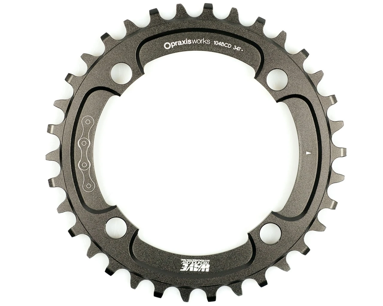 Praxis Works Kettenblatt Wave MTB 1x 104 Mm Lochkreis | Schwarz