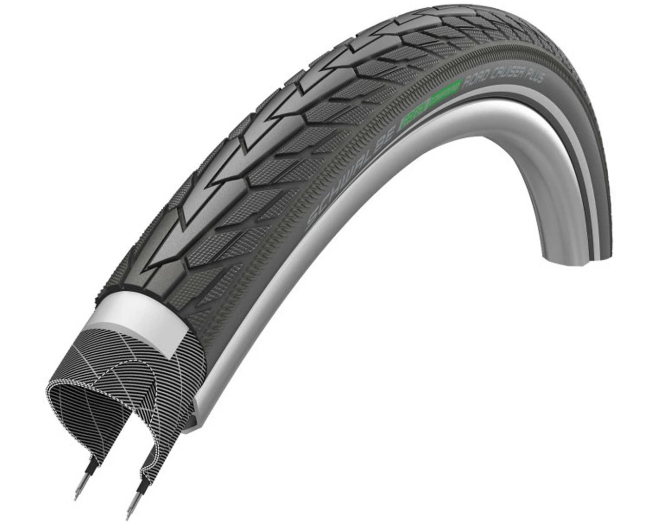 Schwalbe Road Cruiser Plus City/Touring-Reifen 26x1.75 Zoll | Schwarz-reflex Green Compound Active L 3 Schwalbe Road Cruiser Plus City/Touring-Reifen 26x1.75 Zoll | Schwarz-reflex Green Compound Active L