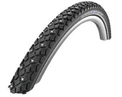 Schwalbe Winter Spike-Reifen 26 Zoll X 1.75 (47-559) | Schwarz Reflex Winter K-Guard 100 Spikes