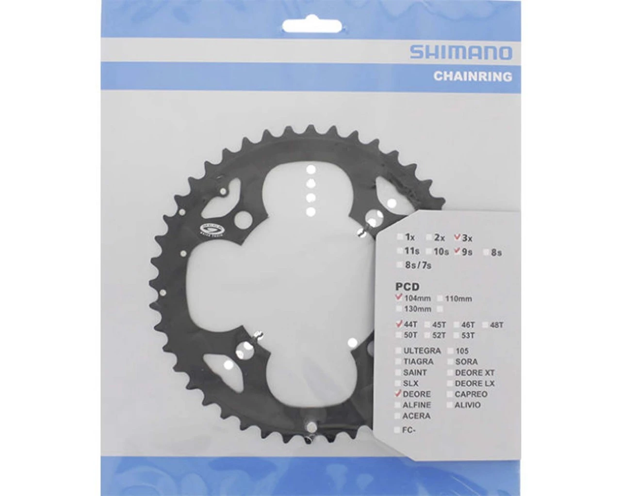 Shimano Kettenblatt Deore FC-M530 Mit 104mm Lochkreis | 44 Zähne 4 Shimano Kettenblatt Deore FC-M530 Mit 104mm Lochkreis | 44 Zähne – Bild 2