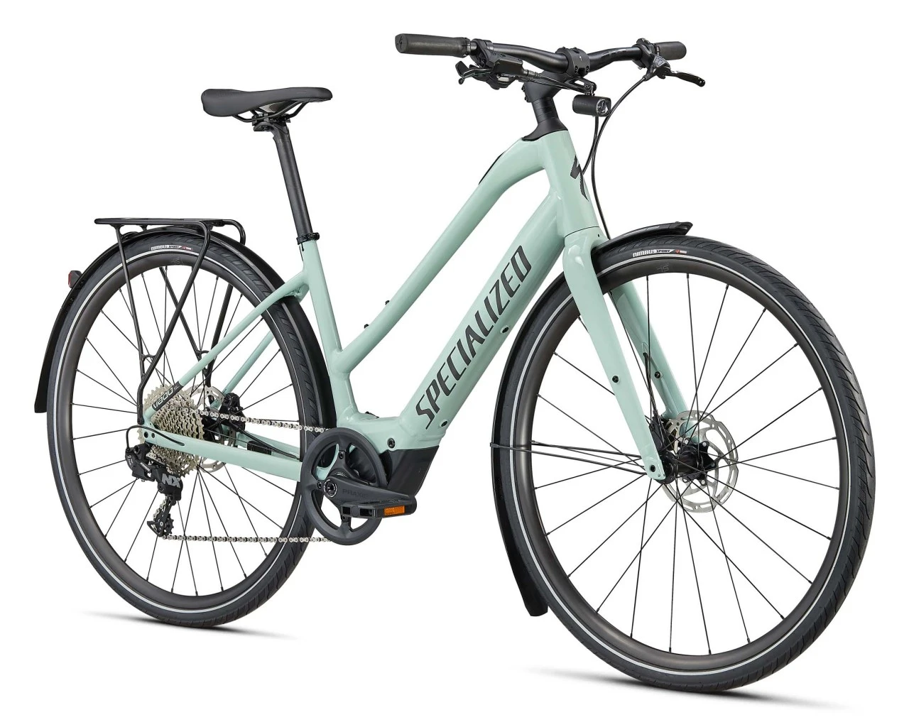 Specialized Vado SL 4.0 Step-Through EQ - Elektro Trapez Trekking Bike 2022 | White Sage-black Refle – Bild 2