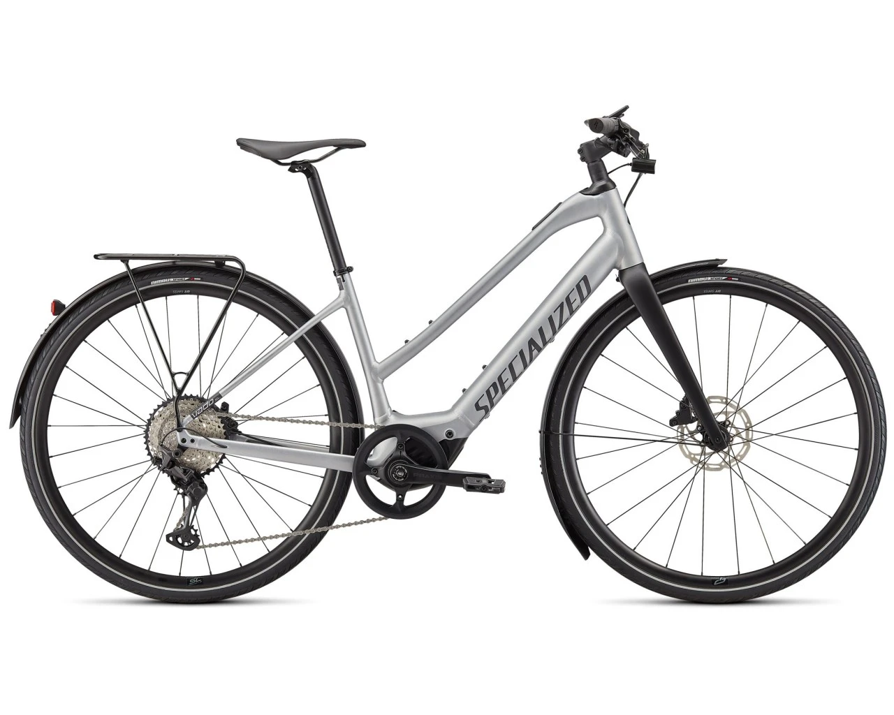 Specialized Vado SL 5.0 Step-Through EQ - Elektro Trekking Bike 2022 | Brushed Aluminum-black Reflec